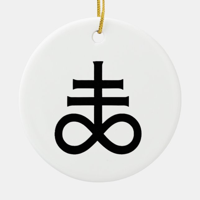 Leviathan Cross Ceramic Tree Decoration (Front)