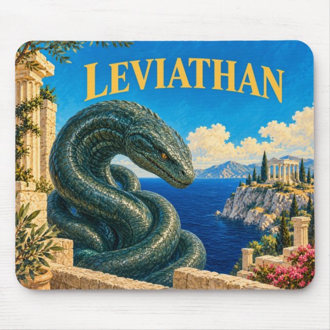 Leviathan, Gothic Fantasy Monster Mouse Mat (Front)