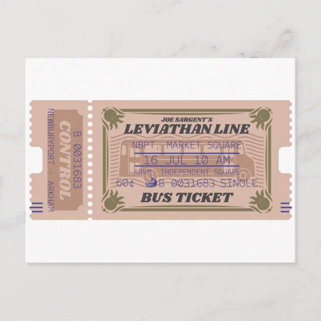 Leviathan Line Innsmouth Bus Postcard (Front)