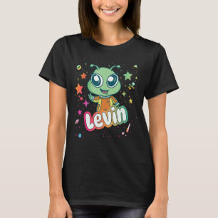 LEVIN - Cute Boy Name with cute Alien T-Shirt