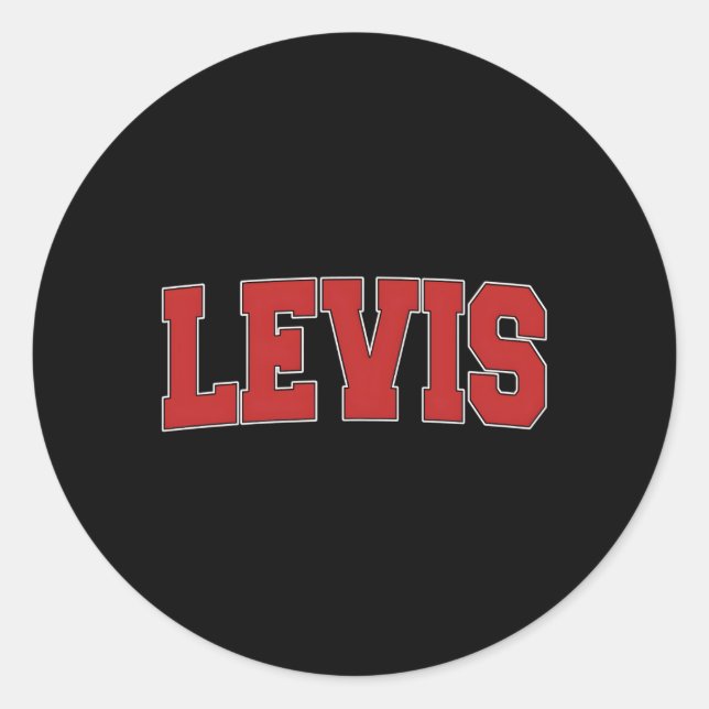 Levis Canada Varsity Style Canadian Sports Classic Round Sticker (Front)