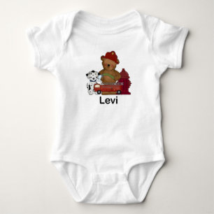 Levi's Little Fire Bear Personalised Gifts Baby Bodysuit