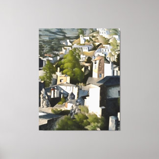 Levissihan Kayakoy Historical Hillside Houses Art Canvas Print