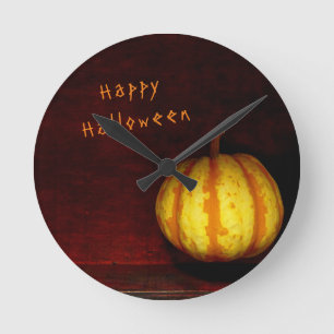 Levitate Pumpkin - Still Life Round Clock