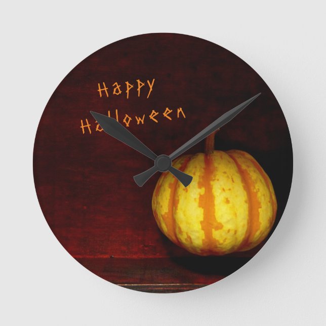 Levitate Pumpkin - Still Life Round Clock (Front)