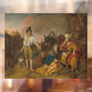 Levite and his concubine at Gibeah, Old Testament Window Cling
