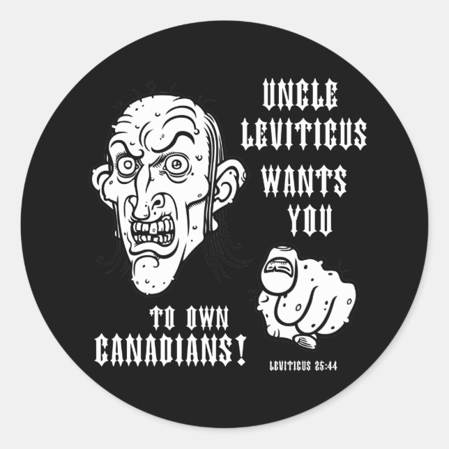 Leviticus 25:44 classic round sticker (Front)