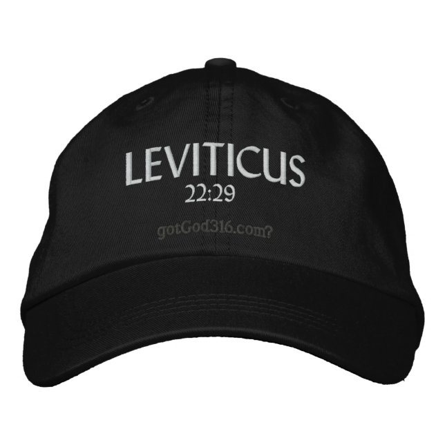 LEVITICUS gotGod316.com 22:29 Embroidered Hat (Front)