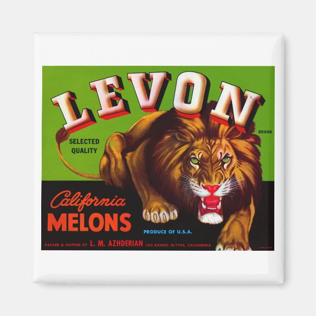 Levon California Melons Magnet (Front)