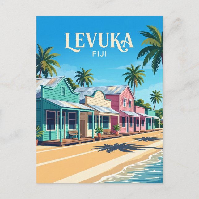Levuka Historical Port Town Fiji Postcard (Front)