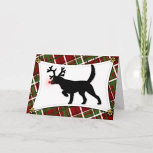 Lewellin Setter Reindeer Christmas Card