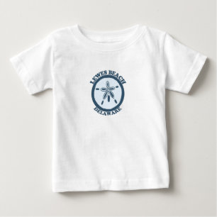 Lewes Beach "Sand Dollar" Design. Baby T-Shirt