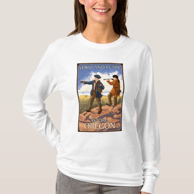 Lewis and Clark - Astoria, Oregon T-Shirt (Front)