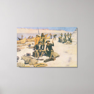 Lewis and Clark at the Columbia River Canvas Print
