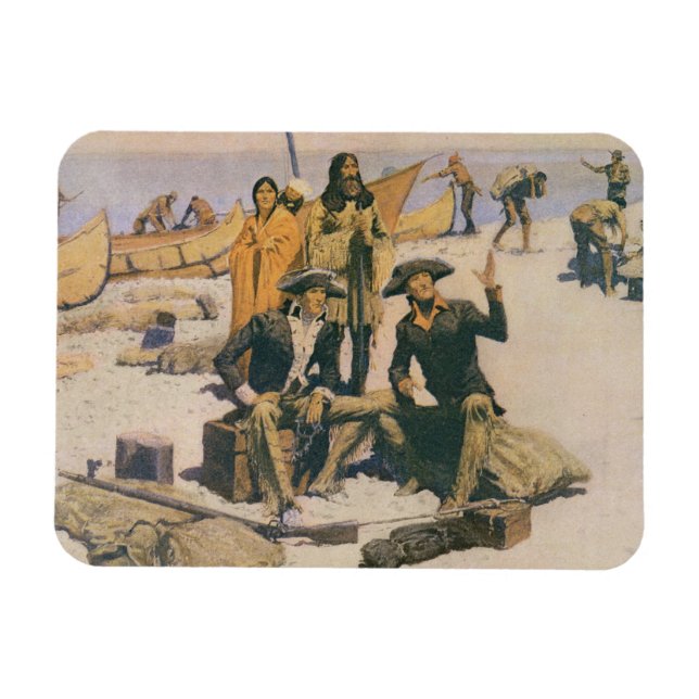 Lewis and Clark at the Columbia River Magnet (Horizontal)