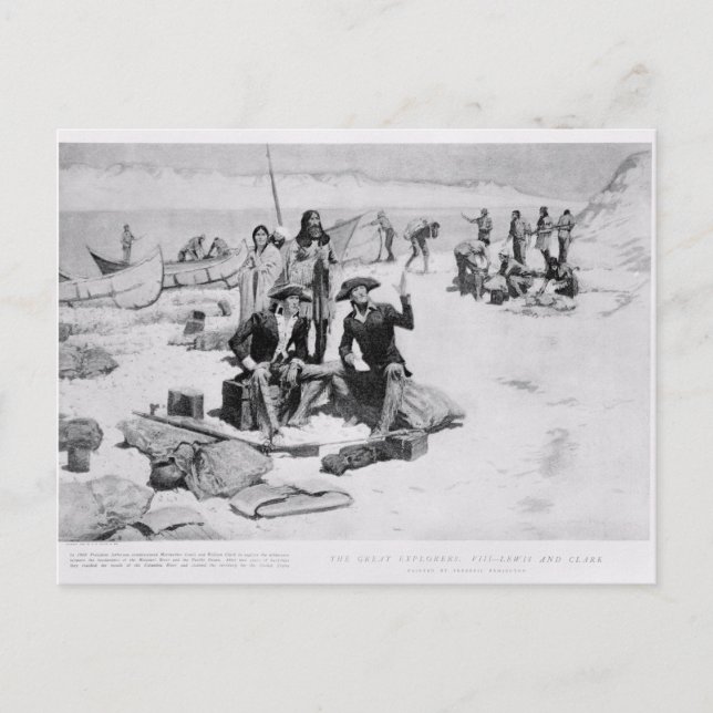 Lewis and Clark at the mouth of the Columbia Postcard (Front)