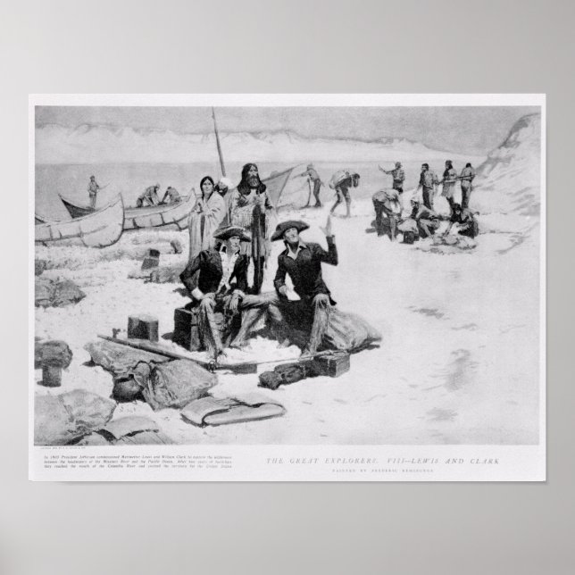 Lewis and Clark at the mouth of the Columbia Poster (Front)