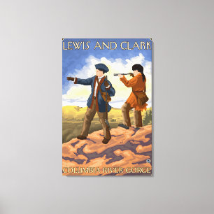 Lewis and Clark - Columbia River Gorge, Oregon Canvas Print