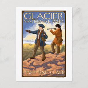 Lewis and Clark - Glacier National Park, MT Postcard