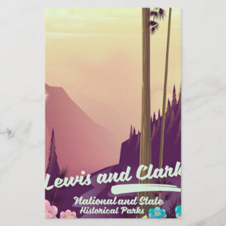Lewis and Clark National and state park poster Stationery