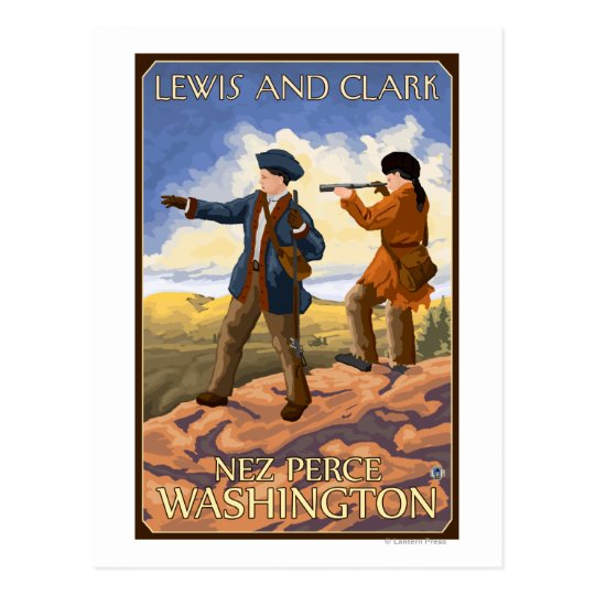Lewis and Clark - Nez Perce, Washington Postcard