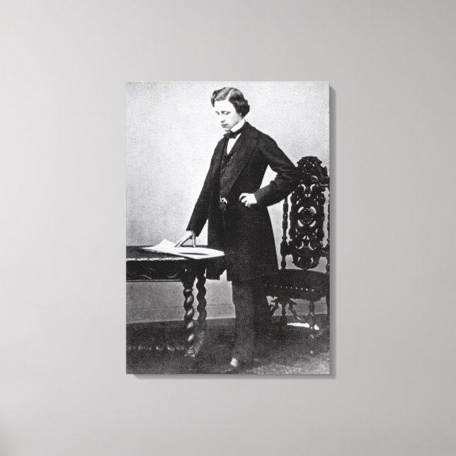 Lewis Carroll  aged 29 Canvas Print (Front)