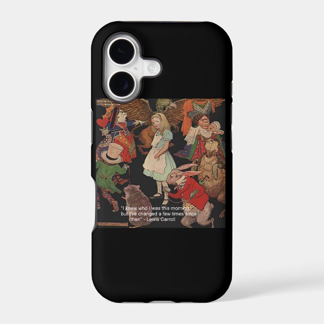 Lewis Carroll & Changed Mind Quote iPhone 5 Case (Back)