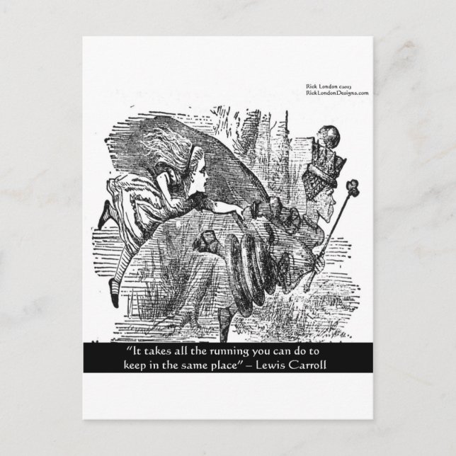 Lewis Carroll Graphic & Famous Quote Postcard (Front)