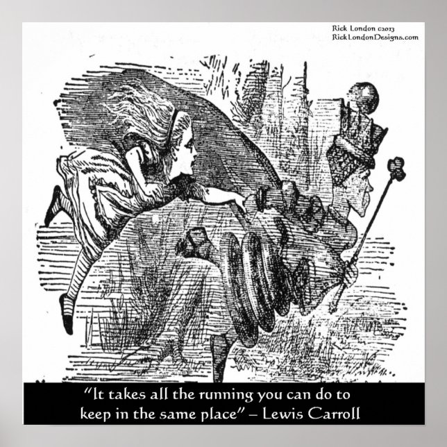 Lewis Carroll Graphic & Famous Quote Poster (Front)