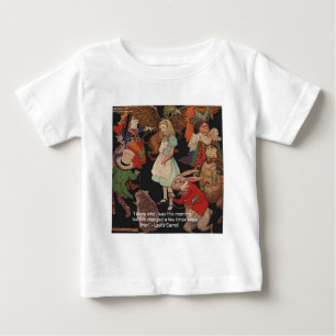 Lewis Carroll Illustration & Mind Change Quote Baby T-Shirt