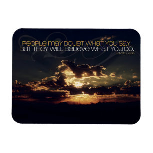 Lewis Cass "Doubt" Inspirational Quote Flexible Magnet