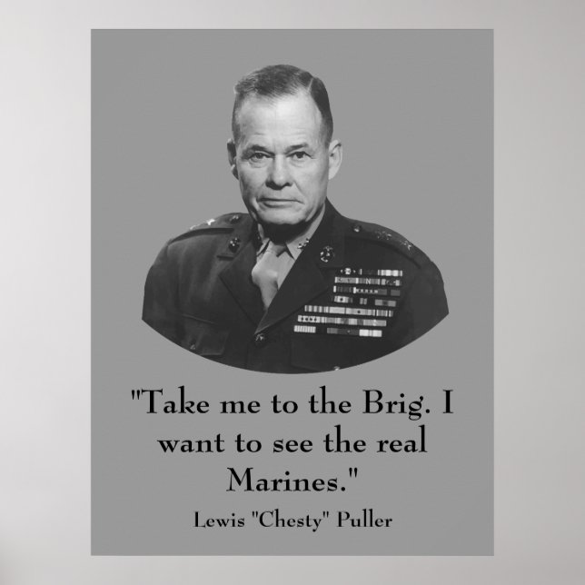 Lewis "Chesty" Puller -- War Hero Poster (Front)