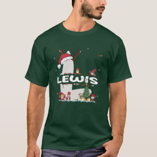 Lewis Christmas w Lewis Name for funny Xmas T-Shirt