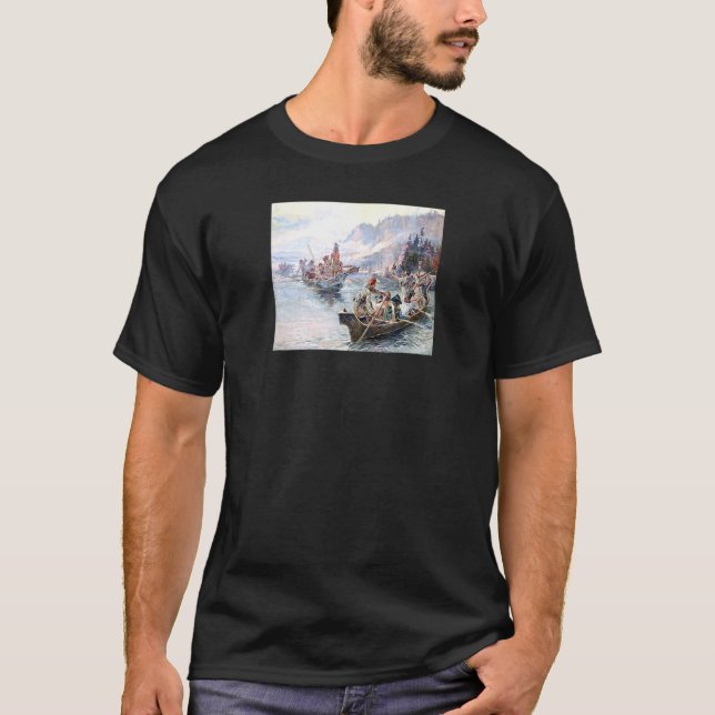 Lewis Clark Expedition On The Lower Columbia T-Shirt (Front)
