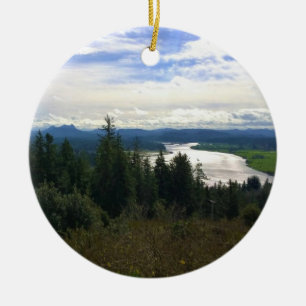 Lewis & Clark River, OR Ceramic Tree Decoration
