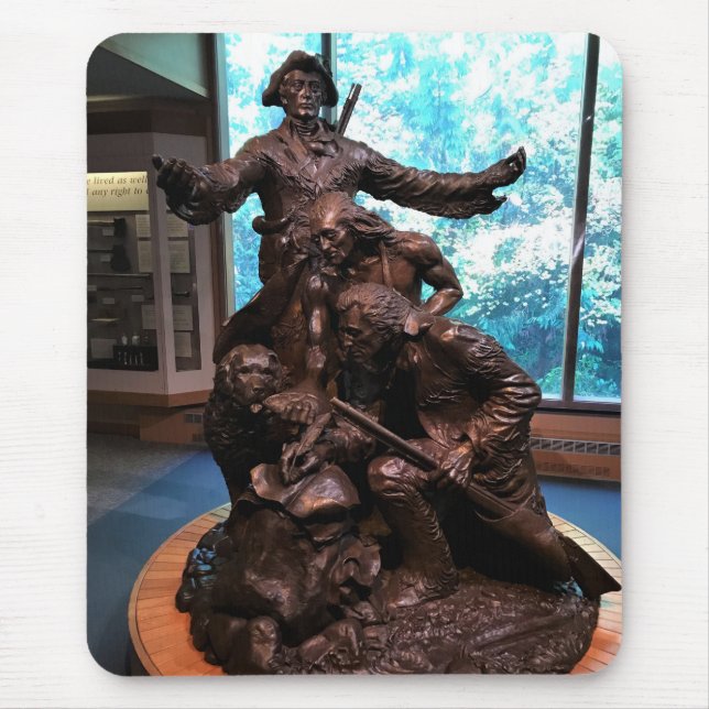 Lewis & Clark Statue, Fort Clatsop, Oregon Mouse Mat (Front)
