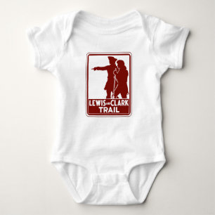 Lewis & Clark, Traffic Guide Sign, USA Baby Bodysuit