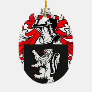 Lewis Coat of Arms Ceramic Tree Decoration