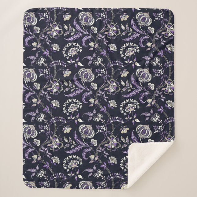 Lewis Day's "Granny" Floral Sherpa Blanket (Front)