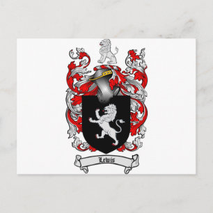 Lewis Family Crest - Lewis Coat of Arms Postcard