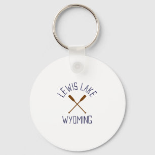 Lewis Lake Wyoming Outdoors Vintage 1 Key Ring