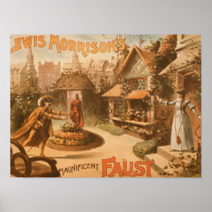 Lewis Morrison's Magnificent Faust Theatre Poster