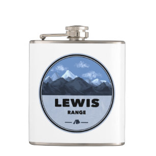 Lewis Mountain Range Camping Hip Flask