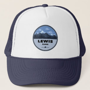 Lewis Mountain Range Camping Trucker Hat