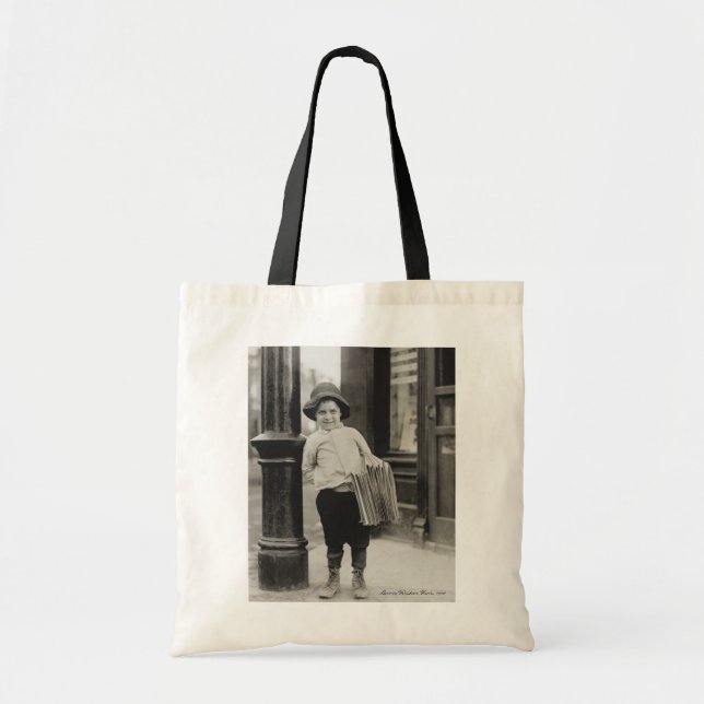 Lewis Wickes Hine - Newsboy in St. Louis, Missouri Tote Bag (Front)
