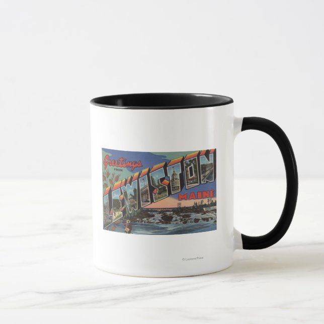 Lewiston, Maine (River Scene) Mug (Right)