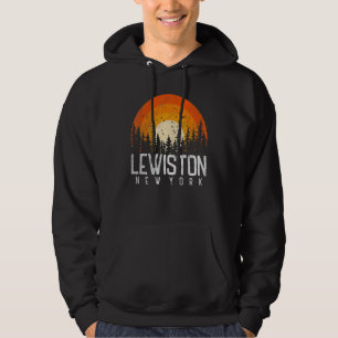 Lewiston New York NY Retro Vintage 70s 80s 90s Hoodie