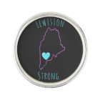 Lewiston Strong Planet Jill Round Lapel Pin