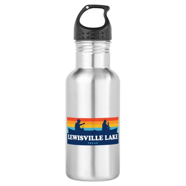 Lewisville Lake Texas Canoe 532 Ml Water Bottle (Front)