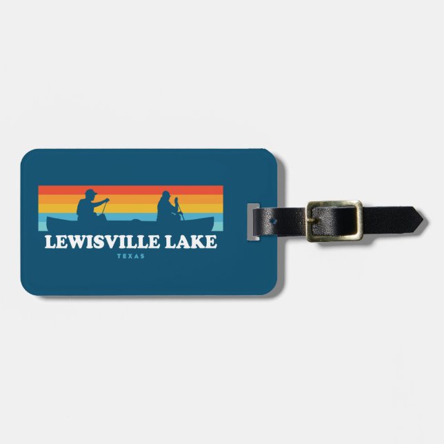 Lewisville Lake Texas Canoe Luggage Tag (Front Horizontal)